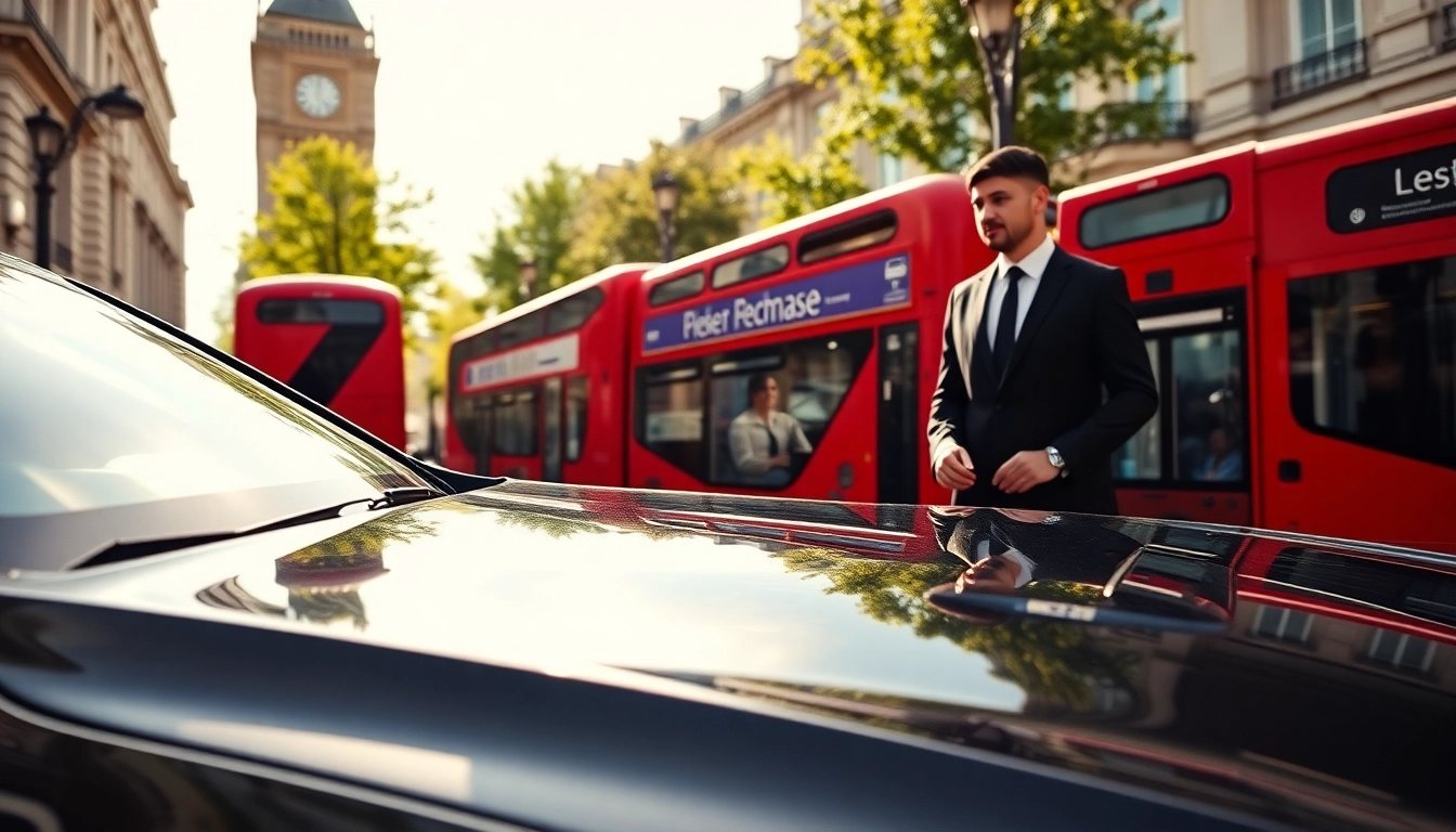 Experience luxury chauffeur service london with an elegant black car and professional driver in London.